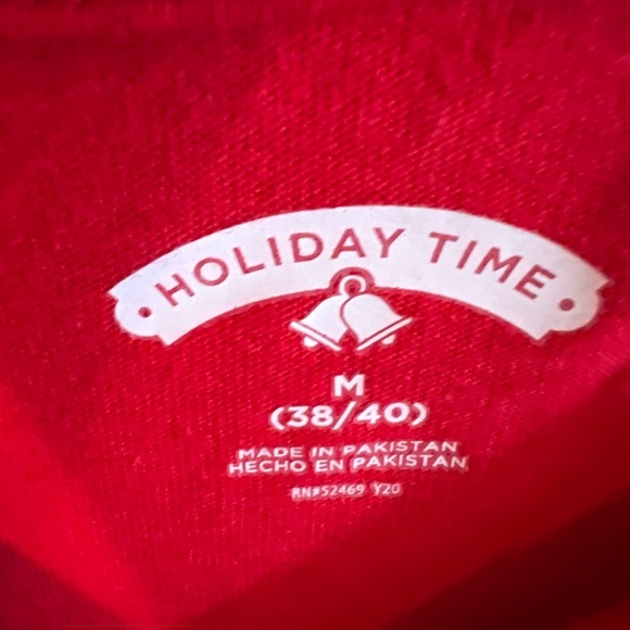 Ugly Christmas Men's 'Gold Buckle Santa' Short Sleeve T-Shirt Red Size M (38-40) - Picture 3 of 16